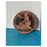 1 Ounce Seated Liberty Copper Round