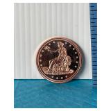 1 Ounce Seated Liberty Copper Round