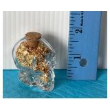 Gold Flake Skull Jar