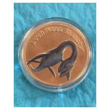 1 Ounce Loch Ness Monster Copper Round