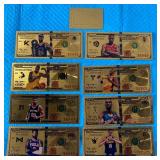 Basketball Stars Gold Foil Notes