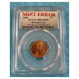 2000 PCGS MS63RD Broadstruck Penny Error