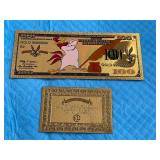 Foghorn Leghorn Gold Foil Note