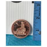 1 Ounce Seated Liberty Copper Round