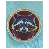 5 Ounce Mystic Night Raccoon Copper Round
