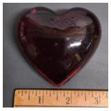 Red Heart Shaped Paperweight
