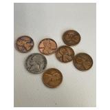 Wheat Pennies and Silver War Nickel