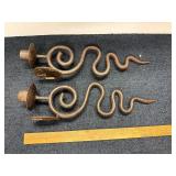 MCM Anglo-Indian Wrought Iron Candle Sconces