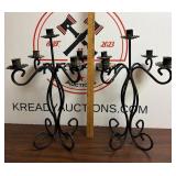 Vintage Wrought Iron Candelabras