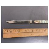 Knife with Iridescent Abalone Shell Handle