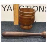 Wooden Mortar and Pestle