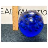 Blue Glass Paperweight