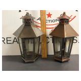 Metal and Glass Candle Lanterns