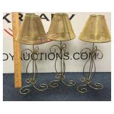 Gold Wire Tealite Candle Holders