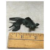 Vintage Cast Bronze Koi Fish