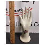 Vintage Porcelain Jewelry Display Hand