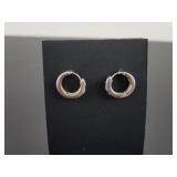 Sterling Silver 925 SETA Earrings w/ Stones