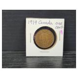 1919 Canadian Large One Cent Coin