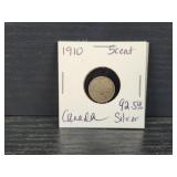 1910 Canadian 5 Cent Silver Coin