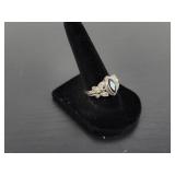 Sterling Silver 925 Ring w/ Stones Approx Size 8