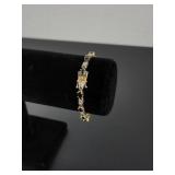 Sterling Silver 925 Stone Bracelet 7.5'