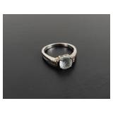 Sterling Silver 925 / 14kt Ring w/ Stone Size 8