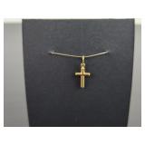 10kt Gold Italy Cross Pendant