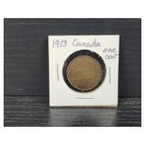 1913 Canadian Large One Cent Coin