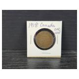 1918 Canadian Large One Cent Coin