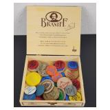 Wooden Nickels & Tokens w/ Wooden Box
