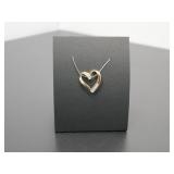 10kt Gold Heart Pendant w/ Diamonds