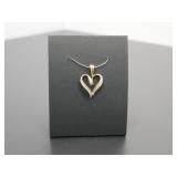 10kt Gold Heart Pendant w/ Diamonds