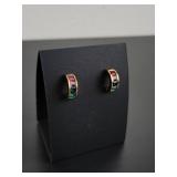 14kt Gold Earrings w/ Colored Stones