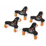 WEN 6-Inch Tri-Dollies Chariots 4 Pack