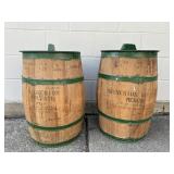 Wooden Barrels (Set of 2)