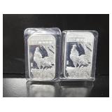 (2) 1oz Silver Bars