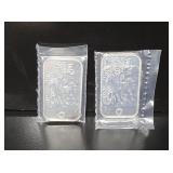 (2) 1oz Silver Bars