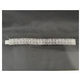 Vanlou 7' Sterling Silver Heart Bracelet