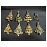 (8) Marked JJ Assorted Christmas Pins