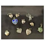 (10) Sterling Silver Hearts