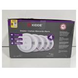 Kidde Smoke + CO Alarm 4 Pack Hardwired + 10yr