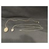 (2) Sterling Silver 18' &  23' Chains w/Pendants