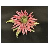 Corocraft Chrysanthemum Enamel Oin