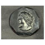 Vintage Black Cameo Pin