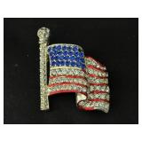 Vintage American Flag Pin Marked OTO
