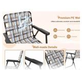 Costway 2 Piece Folding Lawn Chair Brown