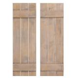 Costway 36 x 11 Inch Farmhouse Window Shutters