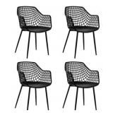Costway 4 Piece Modern Dining Chair Set Plastic