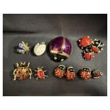 (10) Ladybug Pins