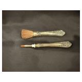Vintage Wallace Sterling Silver Makeup Brushes